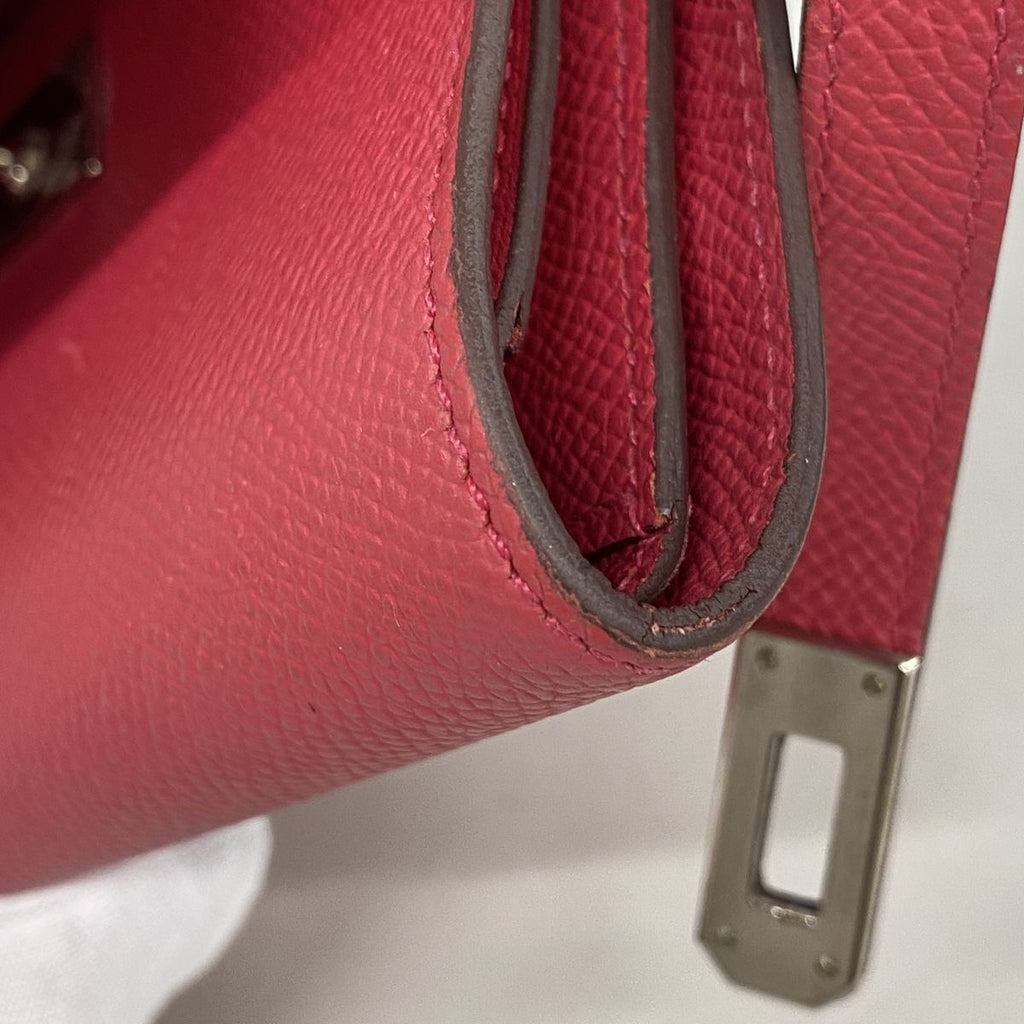 Hermes Trifold Wallet Kelly Medium Veau Epsom Rose Silver — view 6