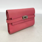 Hermes Trifold Wallet Kelly Medium Veau Epsom Rose Silver — view 2
