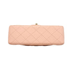 Chanel Handbag Quilted Top Handle Lambskin Pink Champagne Gold 2-Way Bag — view 3