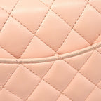 Chanel Handbag Quilted Top Handle Lambskin Pink Champagne Gold 2-Way Bag — view 8