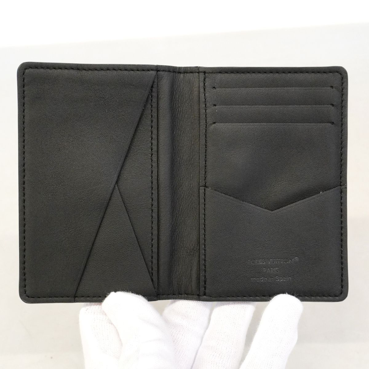 Louis Vuitton Card Case Monogram Shadow Pocket Organizer Black — view 4