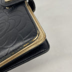 Chanel Wallet Camellia Lambskin Black Gold — view 5
