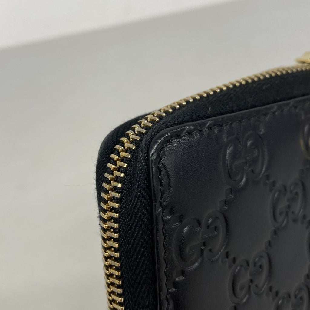 Gucci Wallet Guccissima Leather Black Gold — view 6