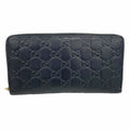 Gucci Wallet Guccissima Leather Black Gold