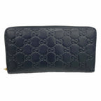 Gucci Wallet Guccissima Leather Black Gold