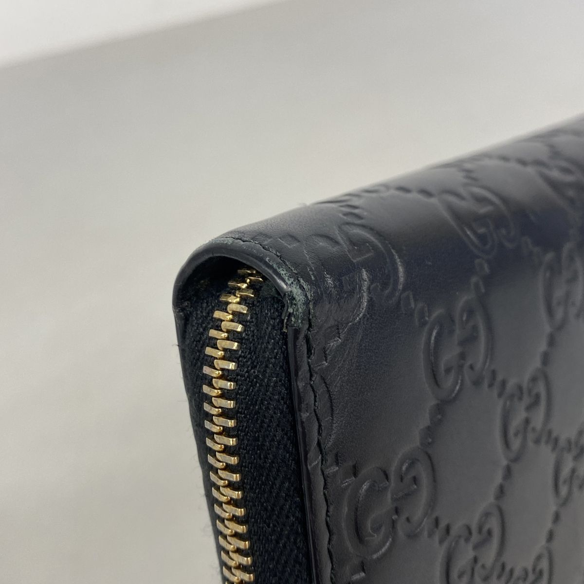 Gucci Wallet Guccissima Leather Black Gold — view 5