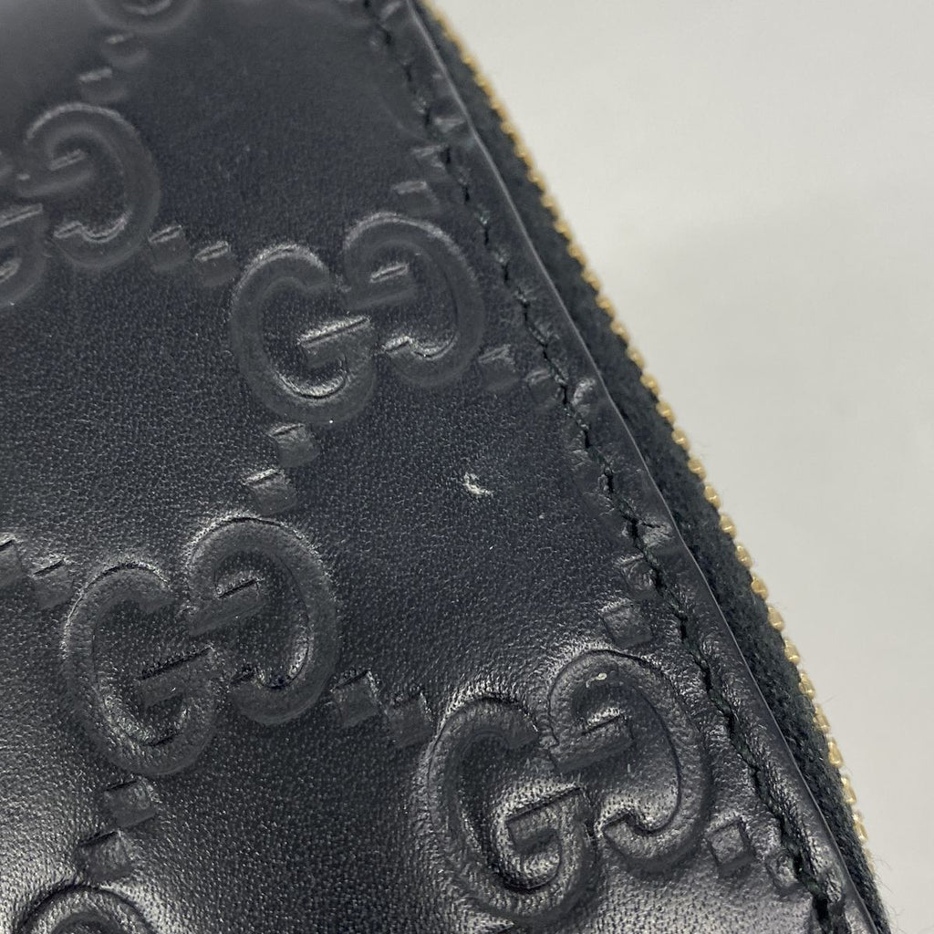 Gucci Wallet Guccissima Leather Black Gold — view 7