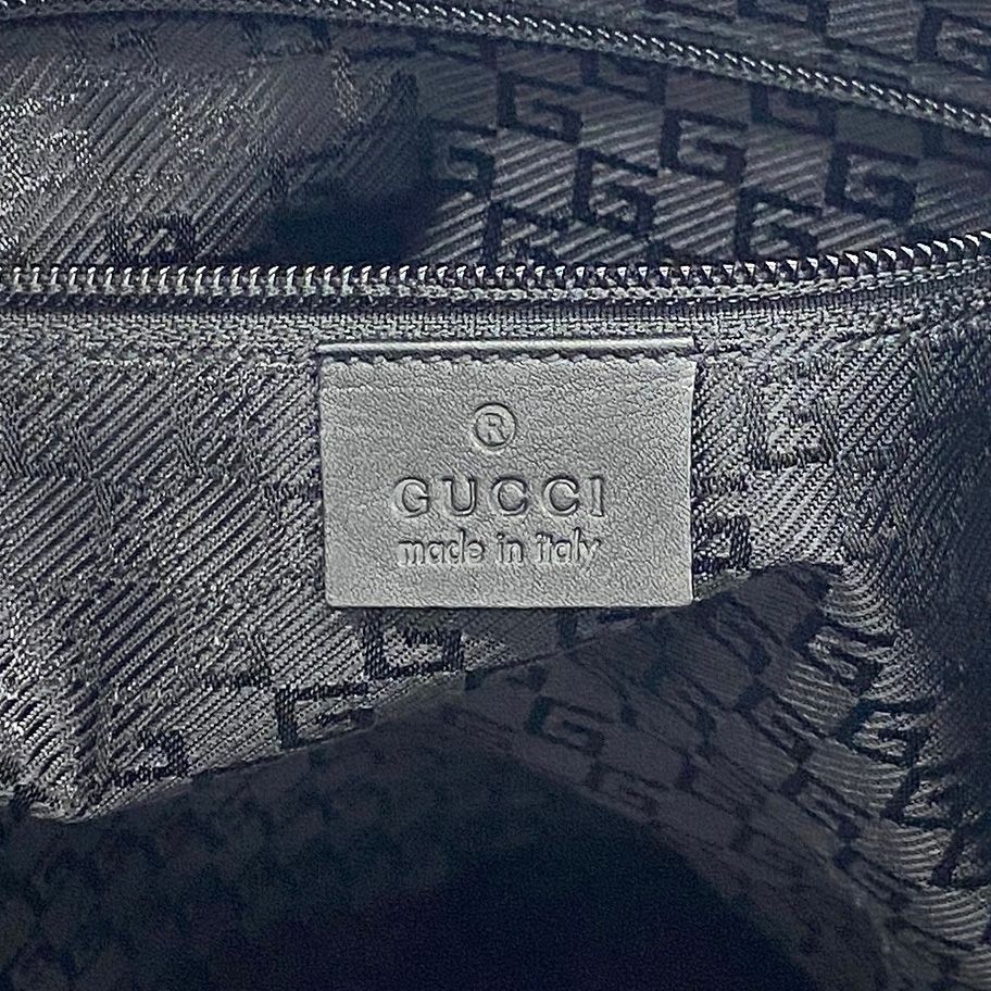 Gucci Tote Bag Canvas Black Silver — view 5