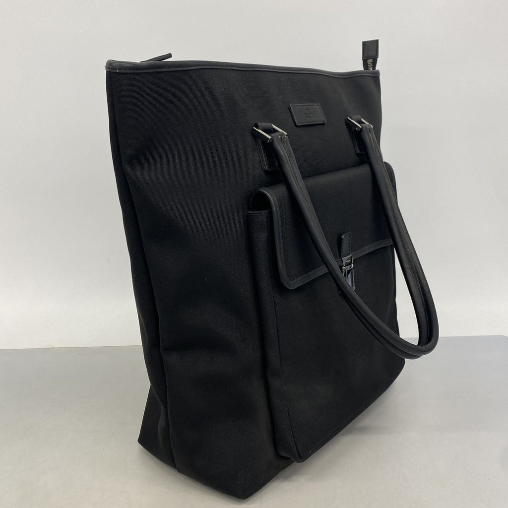 Gucci Tote Bag Canvas Black Silver — view 2