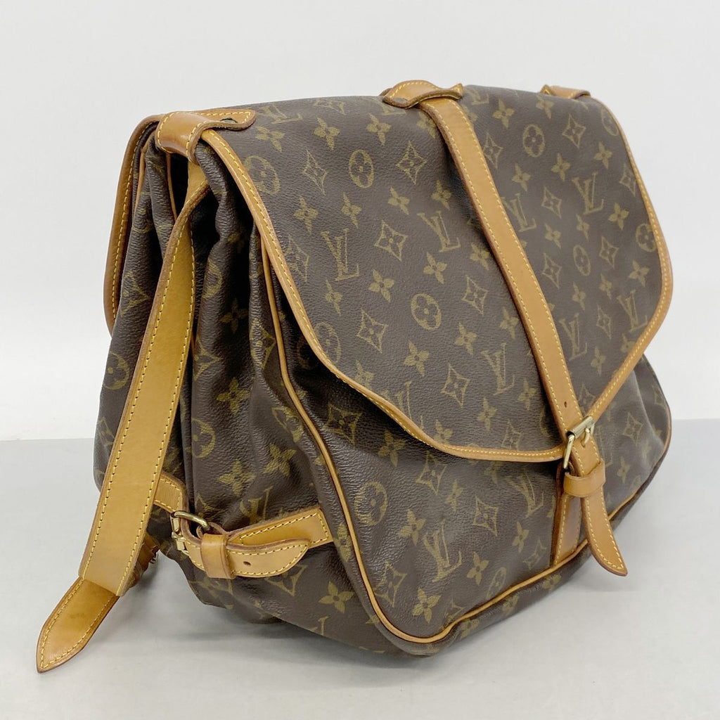 Louis Vuitton Shoulder Bag Monogram Saumur 35 Brown — view 2