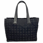 Chanel Tote Bag New Travel Nylon Black Gold