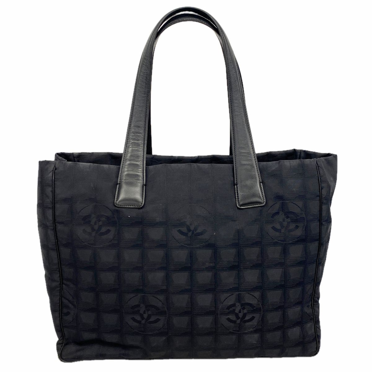 Chanel Tote Bag New Travel Nylon Black Gold