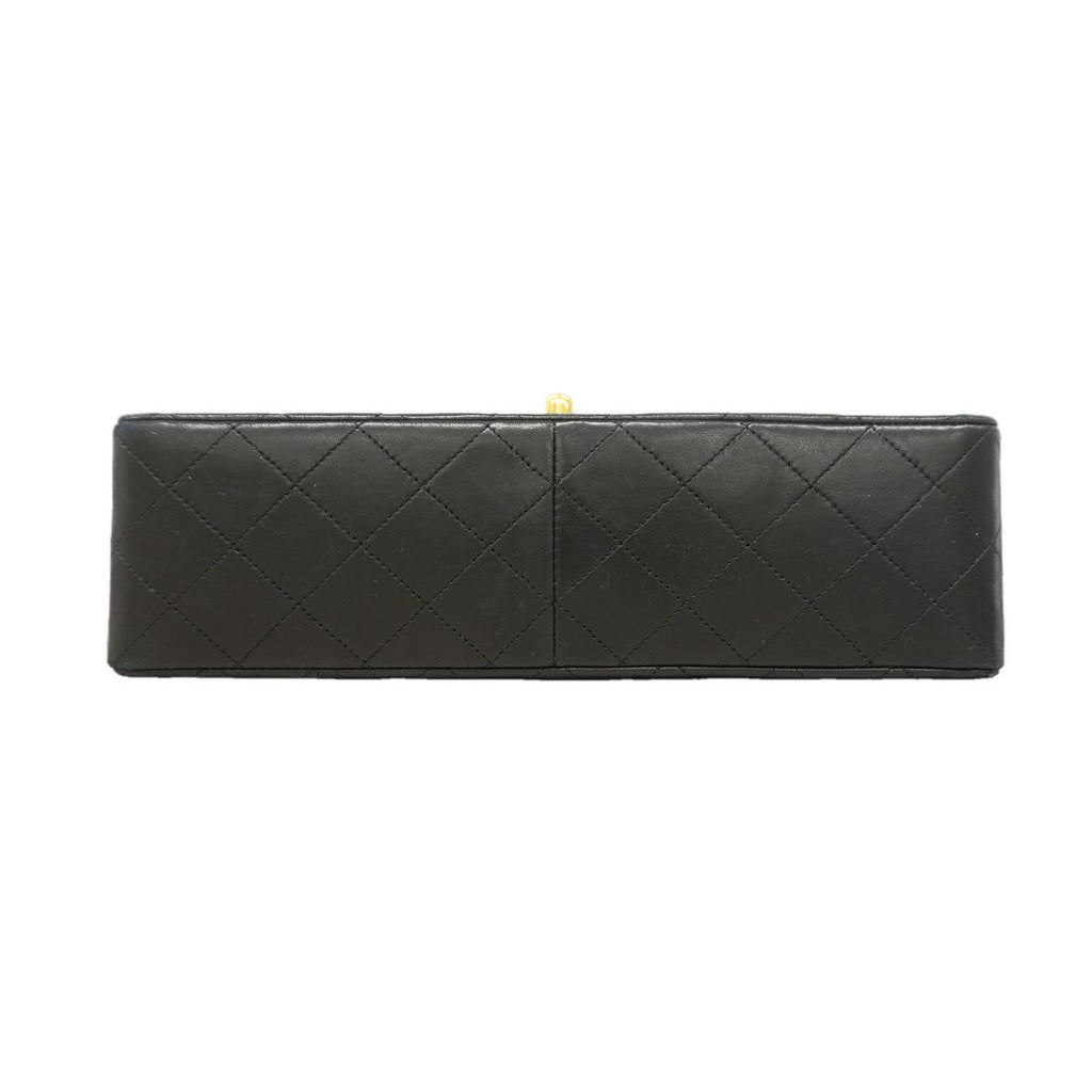 Chanel Shoulder Bag Quilted Lambskin Black Gold — view 3