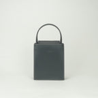 Hermes Lucy MM Tote Box Calf Chevre Graphite Gray Gold Handbag Mysore