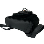 Gucci Vintage Gucci Bamboo Suede Leather Backpack Black — view 8