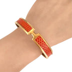 Hermes Olympe Bangle Metal Rose Gold Bracelet — view 2
