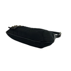 Prada Triangle Logo Tessuto Pocono Nylon Leather Shoulder Bag Black — view 8