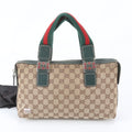 Gucci GG Canvas Sherry Line Horsebit Leather Tote Bag