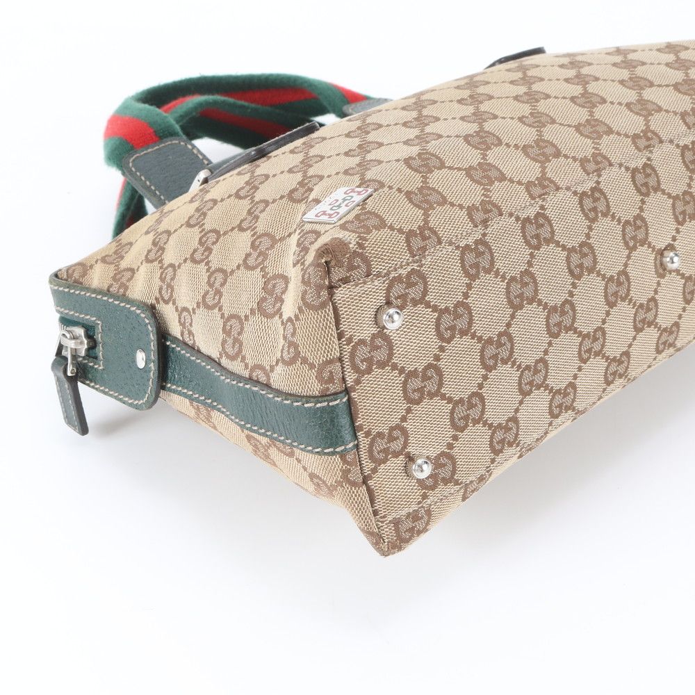 Gucci GG Canvas Sherry Line Horsebit Leather Tote Bag — view 4