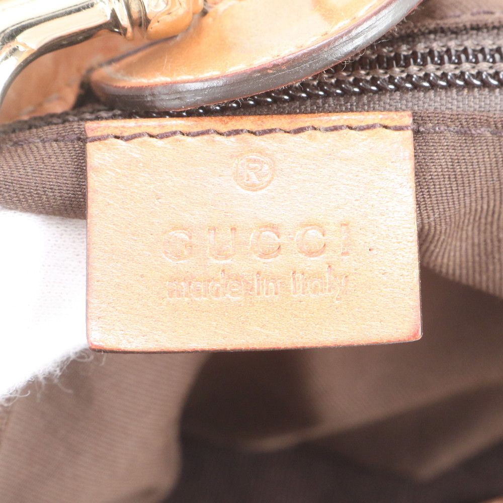 Gucci GG Canvas Leather Tote Bag Shoulder Business Document — view 8