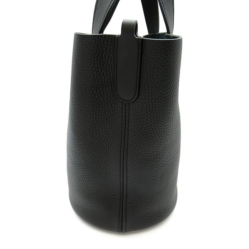 Hermes in the Loop 23 Taurillon Clemence Swift Handbag Black — view 5