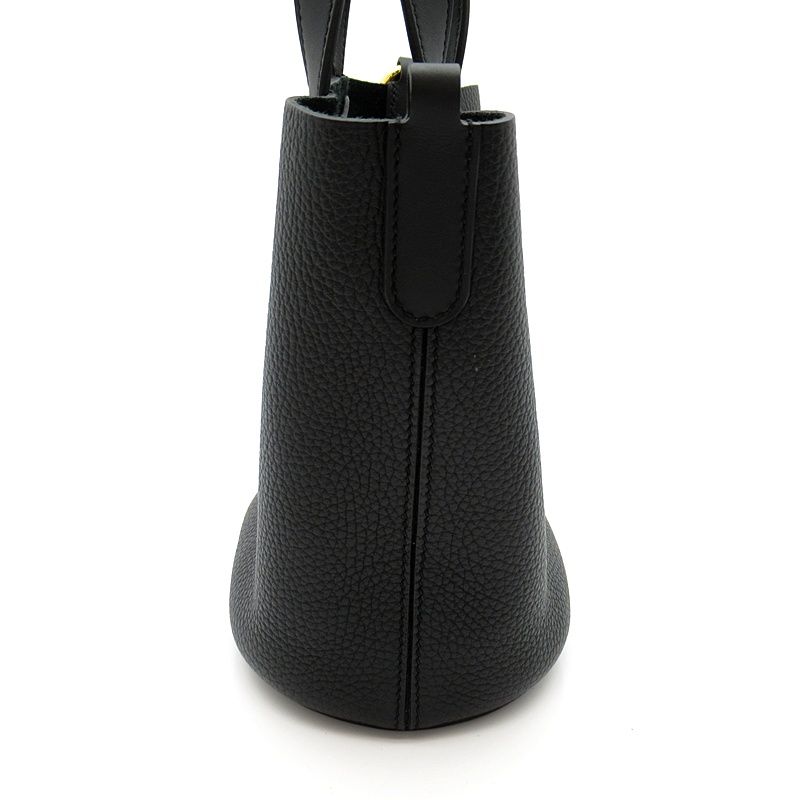 Hermes in the Loop 18 Taurillon Clemence Swift Handbag Black — view 5