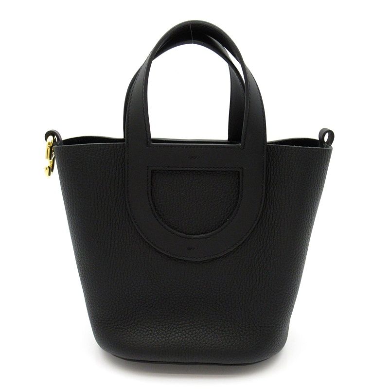 Hermes in the Loop 18 Taurillon Clemence Swift Handbag Black — view 4