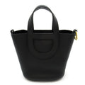 Hermes in the Loop 18 Taurillon Clemence Swift Handbag Black
