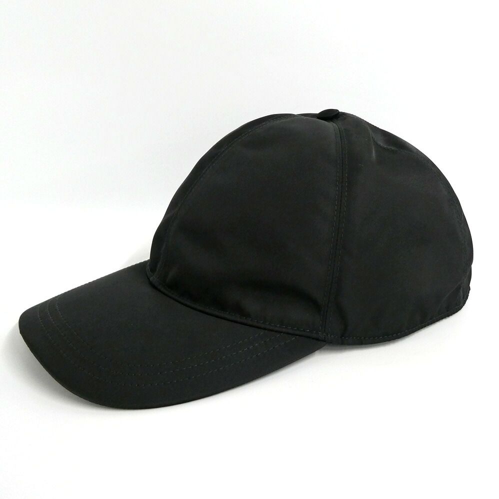 Prada Re-Nylon Baseball Cap Black Nylon XL 61 Hat — view 2