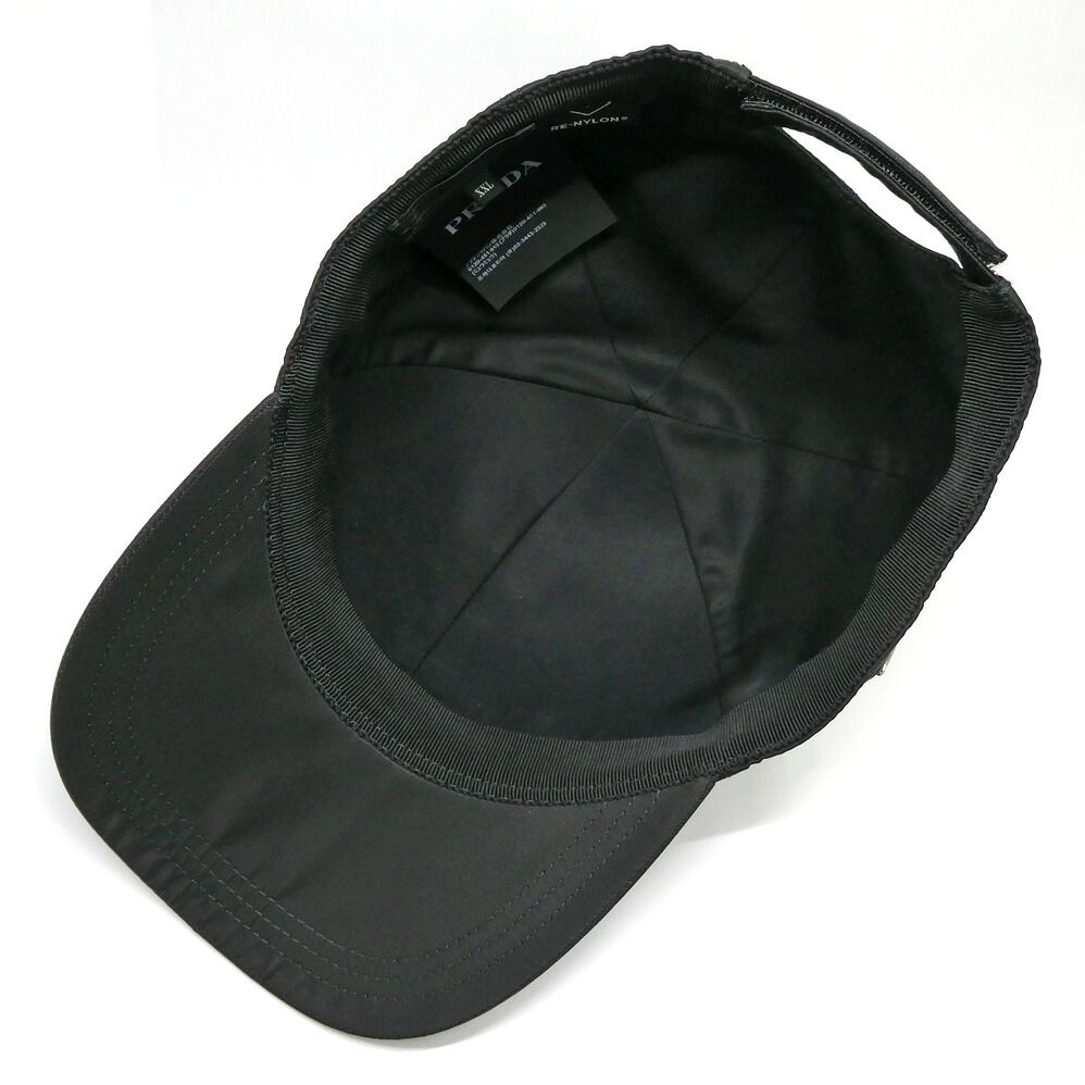 Prada Re-Nylon Baseball Cap Black Nylon XL 61 Hat — view 6