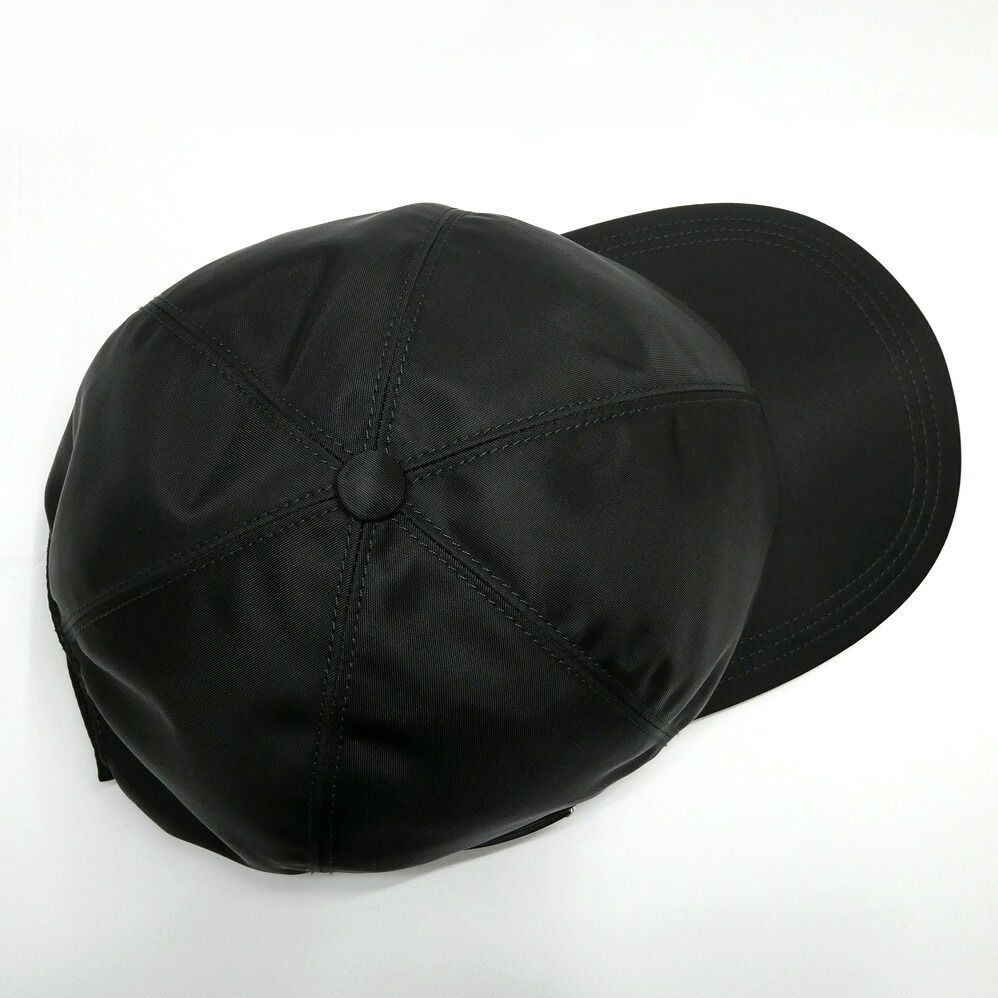 Prada Re-Nylon Baseball Cap Black Nylon XL 61 Hat — view 5