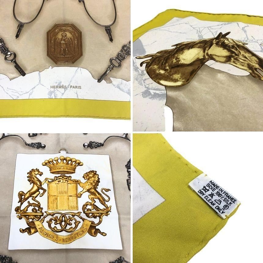 Hermes Carre 70 Scarf Parures Equestres Vintage Silk — view 3