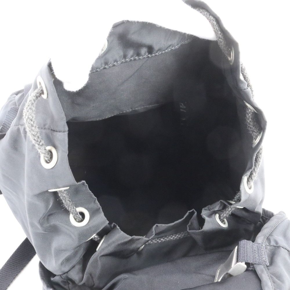 Prada Tessuto Nylon Triangle Logo Leather Backpack — view 7