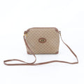 Gucci Micro GG Leather Canvas Shoulder Bag Crossbody Hand