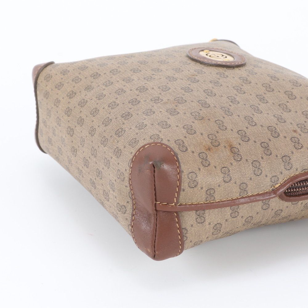 Gucci Micro GG Leather Canvas Shoulder Bag Crossbody Hand — view 5