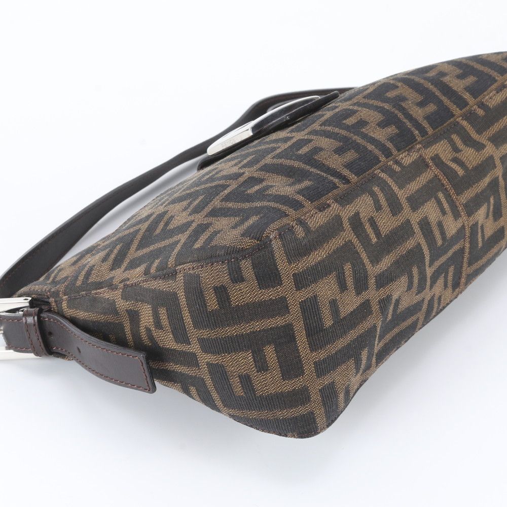 Fendi Zucca Mamma Bucket FF Leather Shoulder Bag Hand Brown — view 4