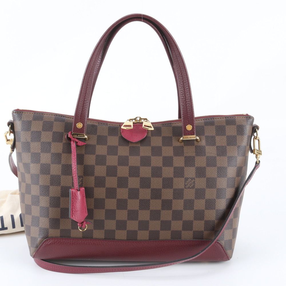 Louis Vuitton Damier Hyde Park Leather 2-Way Tote Bag Crossbody Shoulder