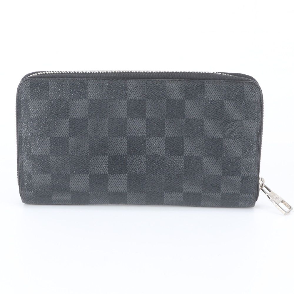 Louis Vuitton Damier Graphite Zippy Organizer Leather Wallet Zip Around — view 2