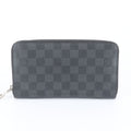 Louis Vuitton Damier Graphite Zippy Organizer Leather Wallet Zip Around