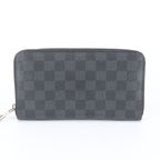 Louis Vuitton Damier Graphite Zippy Organizer Leather Wallet Zip Around