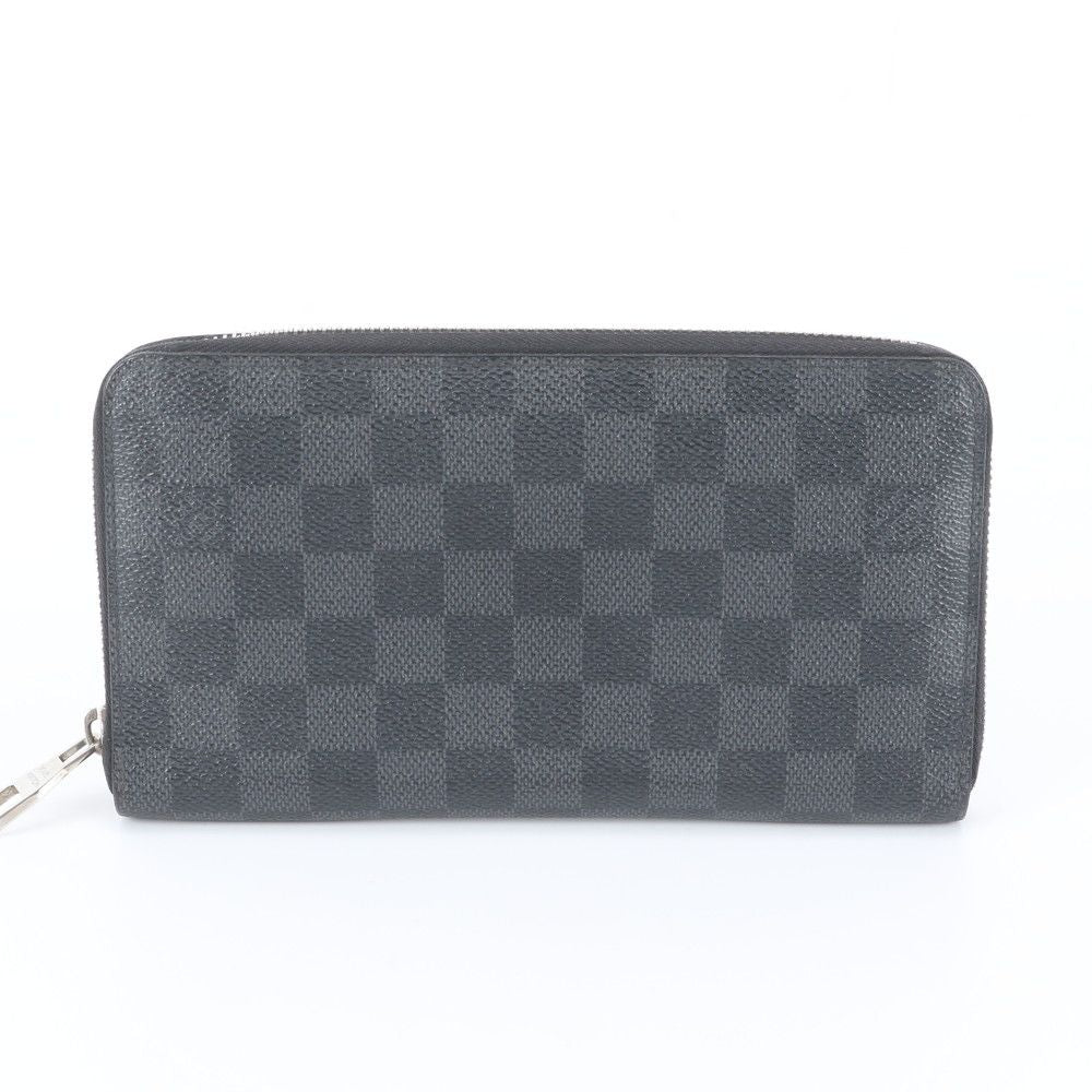 Louis Vuitton Damier Graphite Zippy Organizer Leather Wallet Zip Around