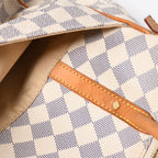 Louis Vuitton Figheri GM Tote Bag Damier Azur White Brown Gold — view 8