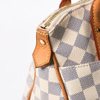 Louis Vuitton Figheri GM Tote Bag Damier Azur White Brown Gold — view 6