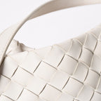 Bottega Veneta Handbag Intrecciato White Gold Leather — view 8