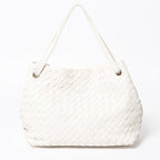 Bottega Veneta Handbag Intrecciato White Gold Leather — view 2