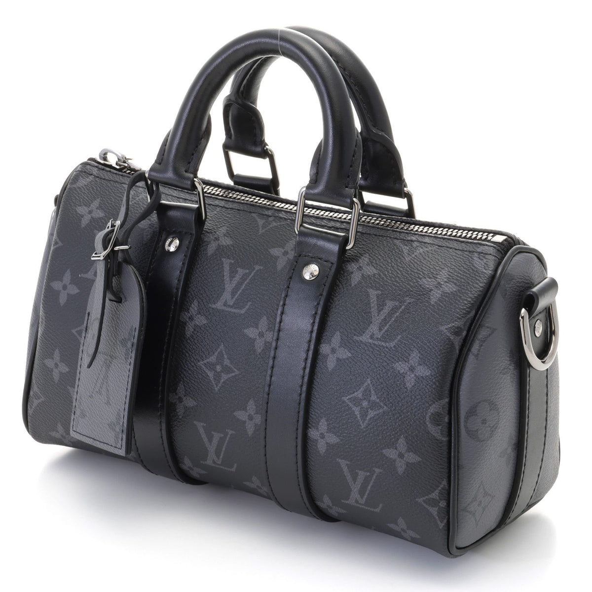 Louis Vuitton Keepall Bandouliere 25 Monogram Eclipse Reverse Boston Bag Black — view 2