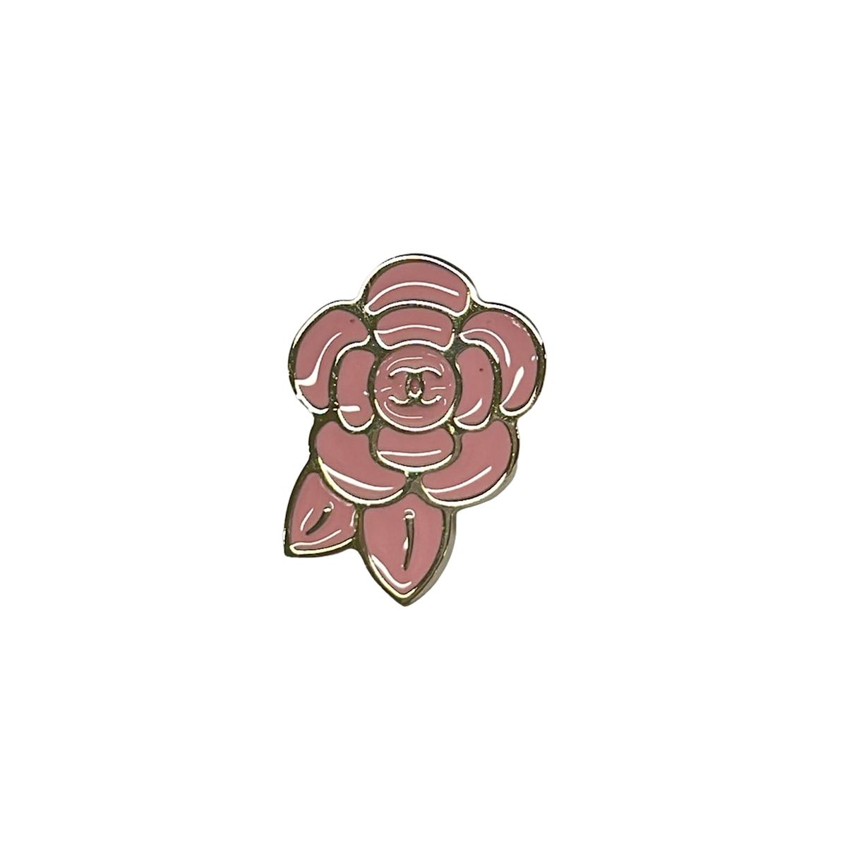 Chanel Brooch Camellia Light Pink Silver Pin