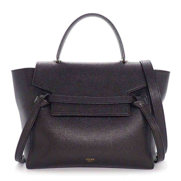 Celine Shoulder Bag Micro Black Calfskin Gold