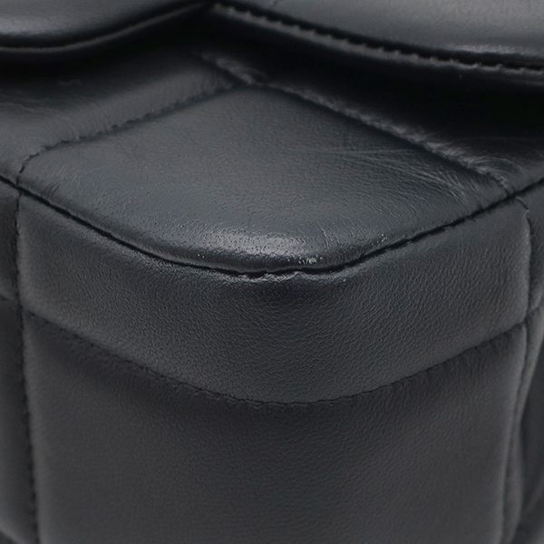 Chanel Shoulder Bag Choco Bar Mini Chain Lambskin Black Gold CC Logo Cube — view 4