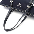Prada 2-Way Bag Navy Nylon Leather Shoulder — view 4